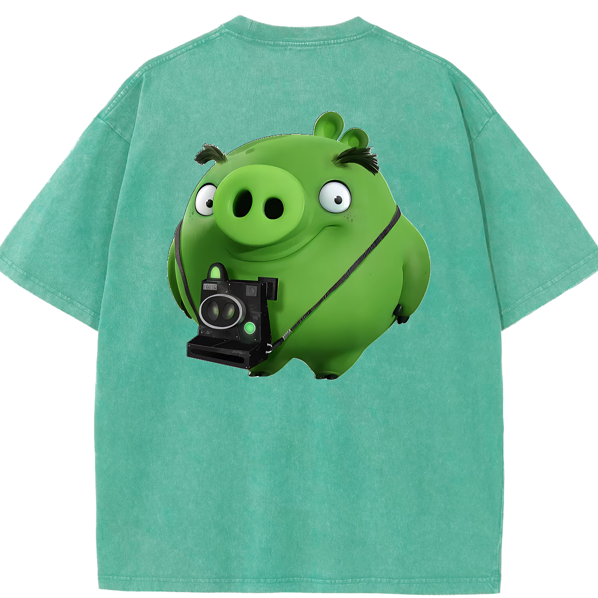 （画像用） Angry Birds アングリーバード 綿100% ヴィンテージ風 半袖Tシャツ（背面プリント）